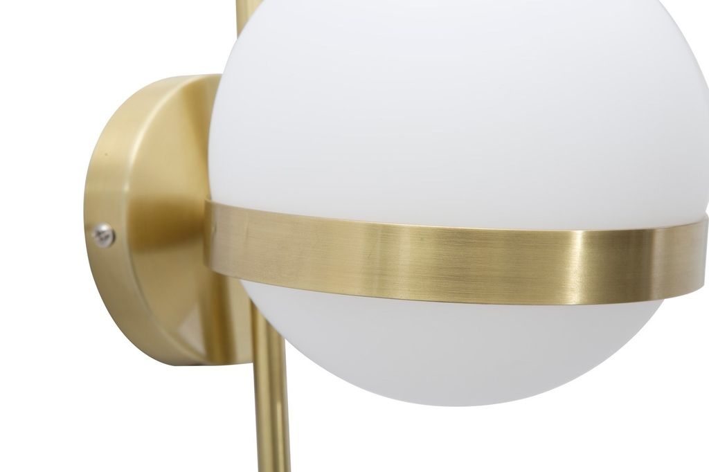 Fali lámpa 40 cm, arany, fehér - bulle - butopêa